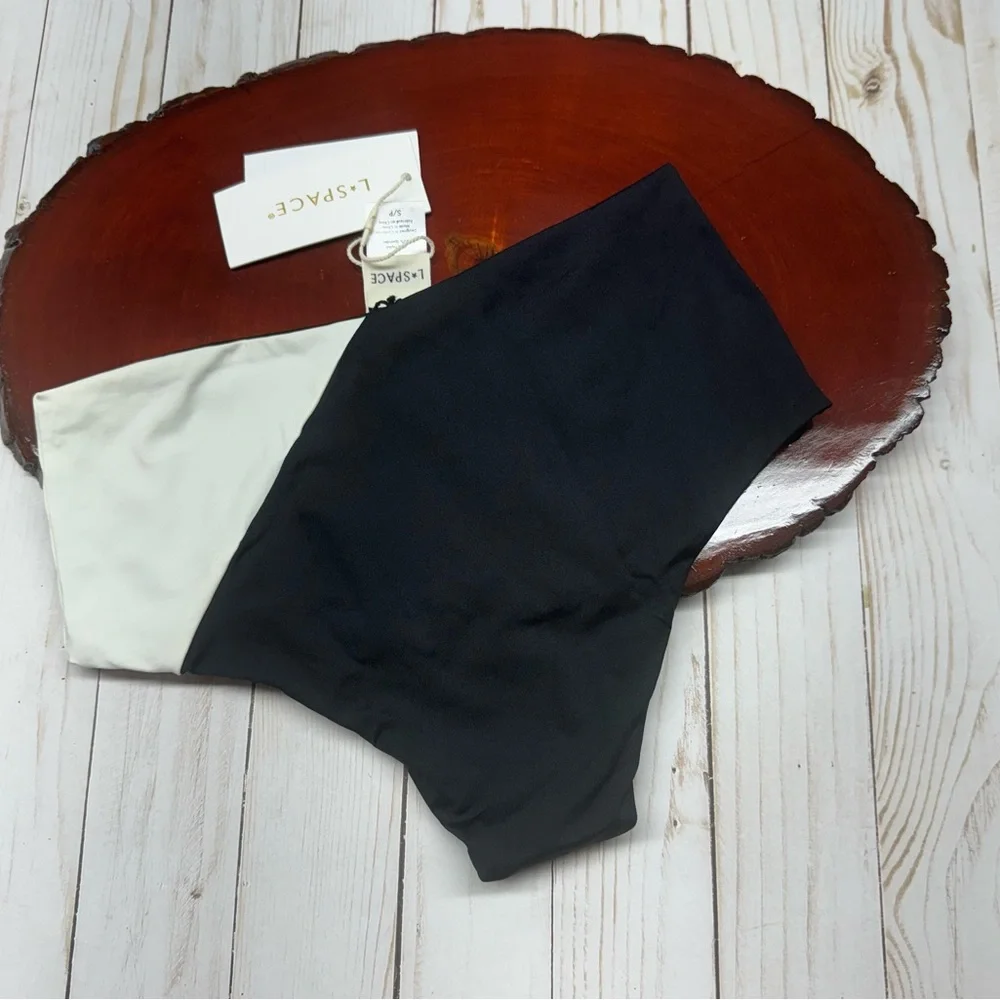 *NWT* L*Space Color Block High Tide Bikini Bottom Classic Swimwear Size Small